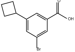 Benzoic acid, 3-bromo-5-cyclobutyl- Structural