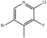Pyridine, 5-bromo-2-chloro-3-fluoro-4-methyl- Structural
