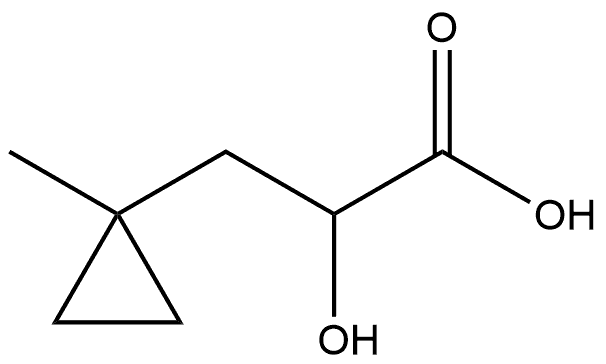 Cyclopropanepropanoic acid, α-hydroxy-1-methyl- Structural