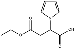 Butanedioic acid, 2-(1H-pyrazol-1-yl)-, 4-ethyl ester Structural