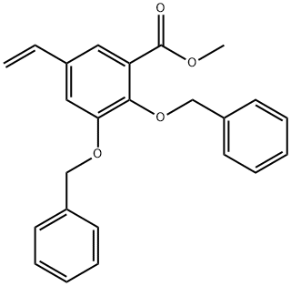 Benzoic acid, 5-ethenyl-2,3-bis(phenylmethoxy)-, methyl ester Structural