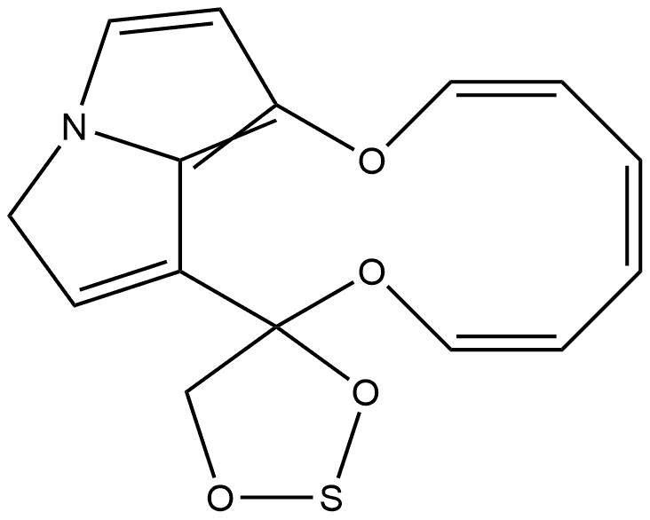 Spiro[[1,6]dioxacyclododecino[2,3,4-gh]pyrrolizine-9(8H),4'-[1,3,2]dioxathiolane] (8CI,9CI) Structural