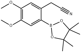 Benzeneacetonitrile, 4,5-dimethoxy-2-(4,4,5,5-tetramethyl-1,3,2-dioxaborolan-2-yl)- Structural