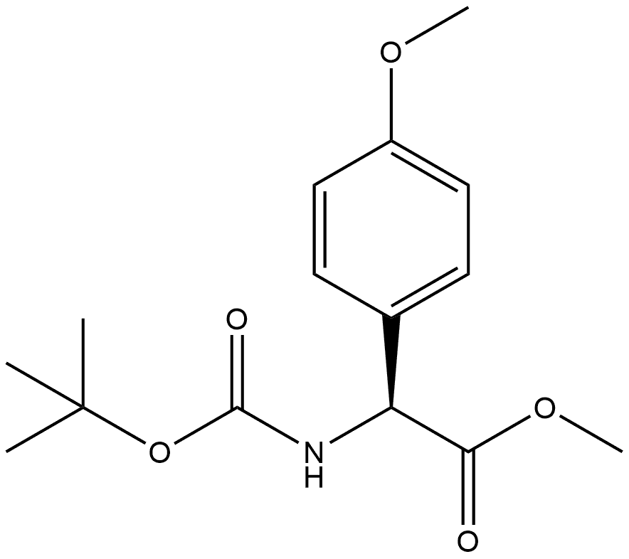 Benzeneacetic acid, α-[[(1,1-dimethylethoxy)carbonyl]amino]-4-methoxy-, methyl ester, (αS)- Structural