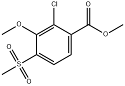 Benzoic acid, 2-chloro-3-methoxy-4-(methylsulfonyl)-, methyl ester Structural