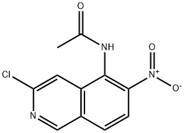 Acetamide, N-(3-chloro-6-nitro-5-isoquinolinyl)- Structural