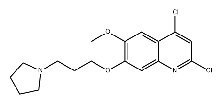Quinoline, 2,4-dichloro-6-methoxy-7-[3-(1-pyrrolidinyl)propoxy]- Structural