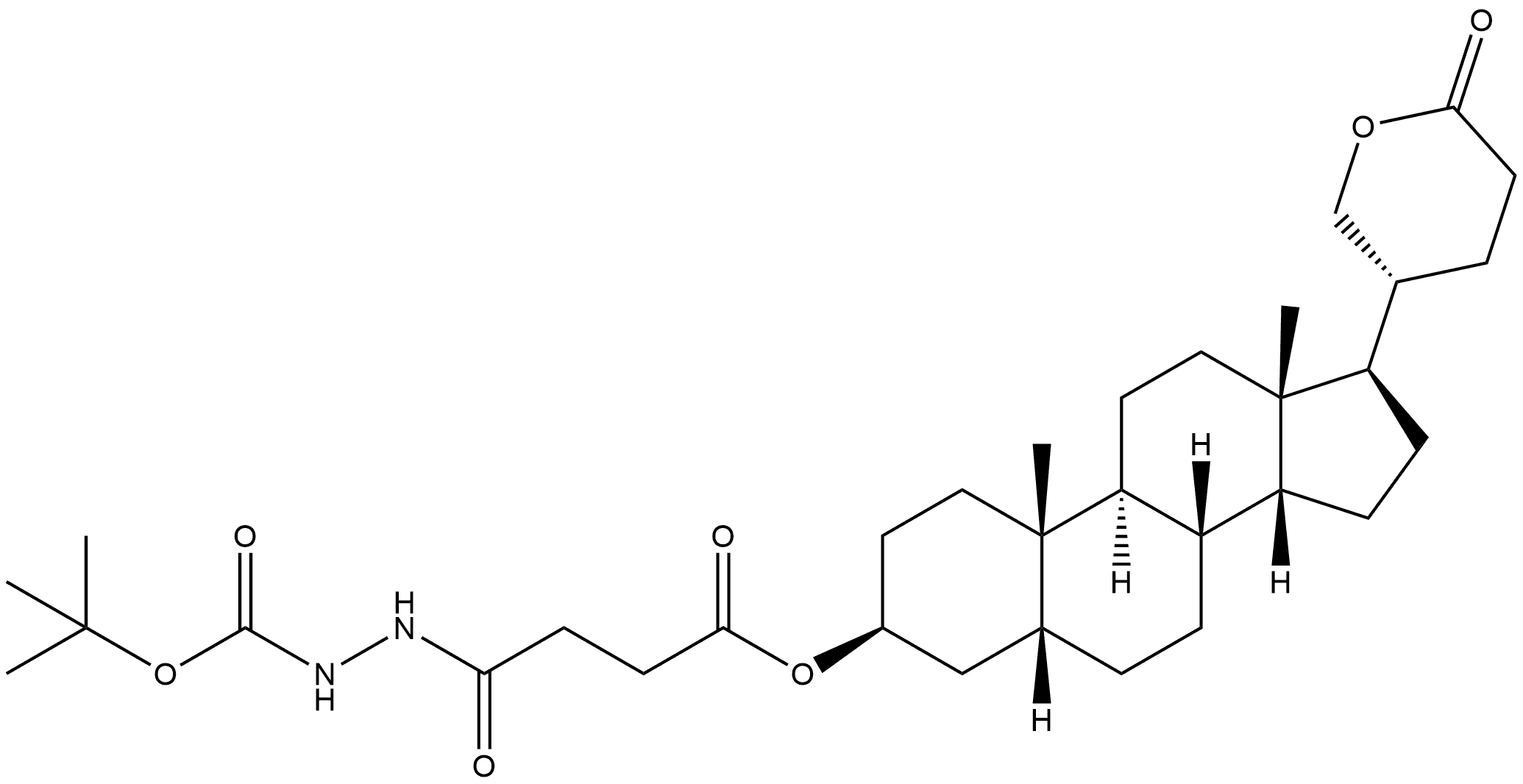 Bufanolide, 3-[4-[2-[(1,1-dimethylethoxy)carbonyl]hydrazino]-1,4-dioxobutoxy]-, (3β,5β)- (9CI) Structural