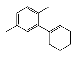 Benzene, 2-(1-cyclohexen-1-yl)-1,4-dimethyl- Structural