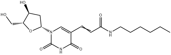 Uridine, 2'-deoxy-5-[3-(hexylamino)-3-oxo-1-propenyl]- Structural