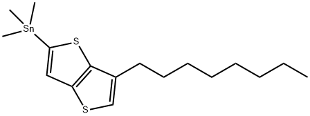 Stannane, trimethyl(6-octylthieno[3,2-b]thien-2-yl)- Structural