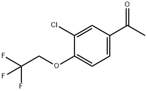 Ethanone, 1-[3-chloro-4-(2,2,2-trifluoroethoxy)phenyl]- Structural