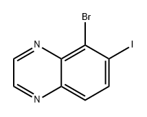 Quinoxaline, 5-bromo-6-iodo- Structural