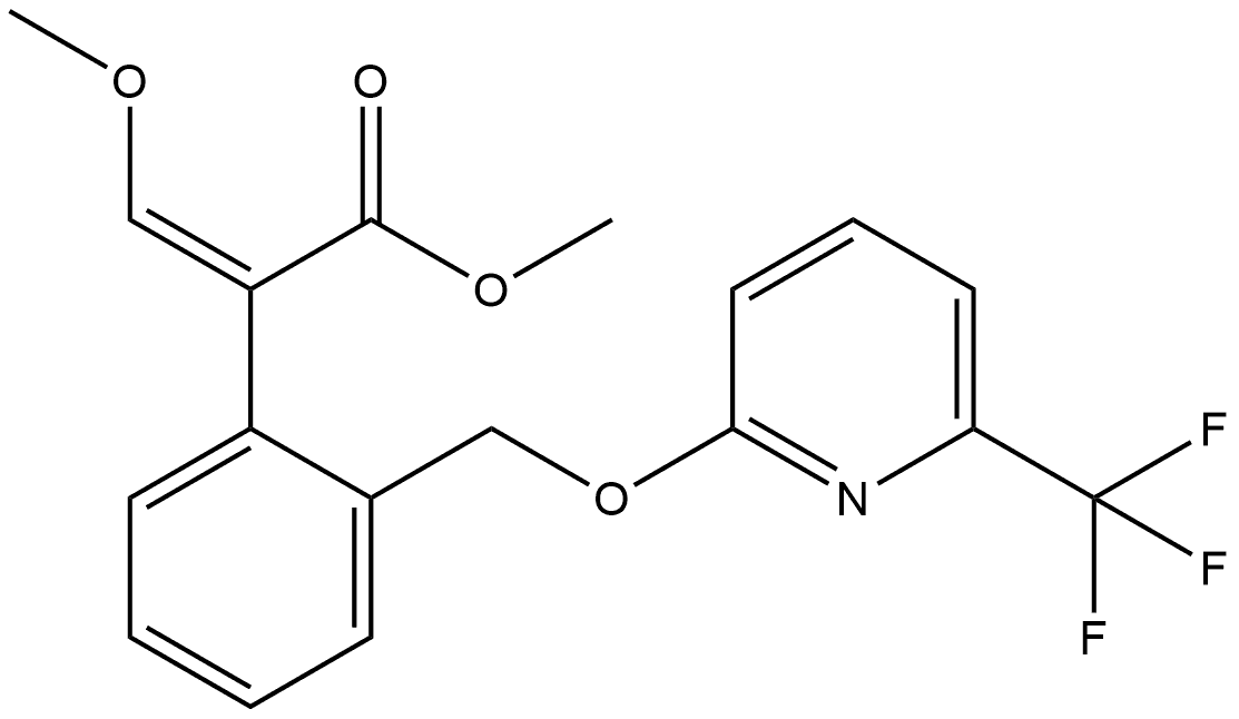 Benzeneacetic acid, α-(methoxymethylene)-2-[[[6-(trifluoromethyl)-2-pyridinyl]oxy]methyl]-, methyl ester, (αZ)- Structural