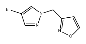 Isoxazole, 3-[(4-bromo-1H-pyrazol-1-yl)methyl]- Structural