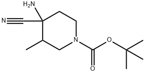 tert-butyl 4-amino-4-cyano-3-methylpiperidine-1-carboxylat e