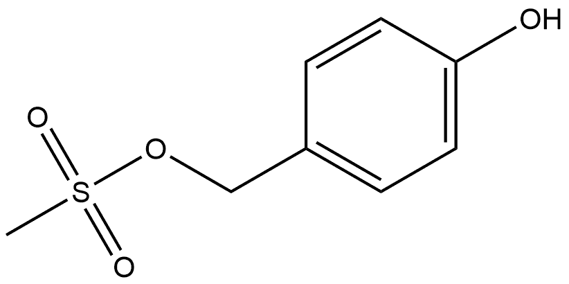 Benzenemethanol, 4-hydroxy-, 1-methanesulfonate Structural