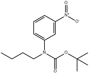 tert-butyl N-butyl-N-(3-nitrophenyl)carbamate Structural
