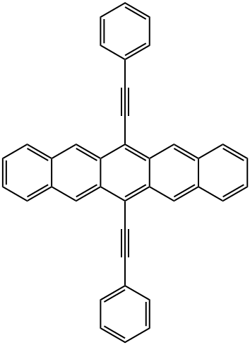 Pentacene, 6,13-bis(2-phenylethynyl)- Structural