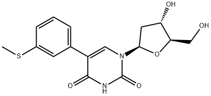 Uridine, 2'-deoxy-5-[3-(methylthio)phenyl]- (9CI) Structural