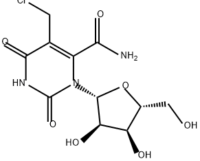 Uridine, 6-(aminocarbonyl)-5-(chloromethyl)- (9CI) Structural