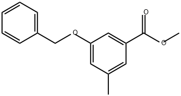 Benzoic acid, 3-methyl-5-(phenylmethoxy)-, methyl ester Structural