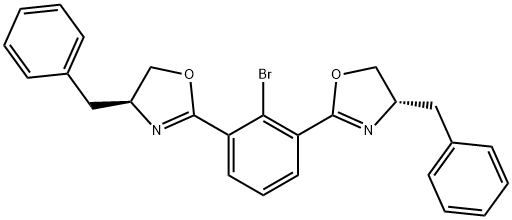Oxazole, 2,2'-(2-bromo-1,3-phenylene)bis[4,5-dihydro-4-(phenylmethyl)-, (4S,4'S)- Structural