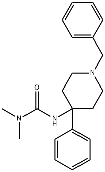 Urea, N,N-dimethyl-N'-[4-phenyl-1-(phenylmethyl)-4-piperidinyl]- Structural