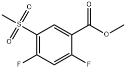 Benzoic acid, 2,4-difluoro-5-(methylsulfonyl)-, methyl ester Structural