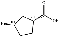 rel-(1R,3S)-3-fluorocyclopentane-1-carboxylic acid Structural