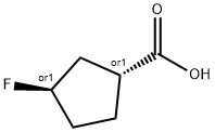rel-(1R,3R)-3-fluorocyclopentane-1-carboxylic acid Structural