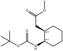 Rac-methyl 2-[(1r,2r)-2-([(tert-butoxy)carbonyl]amino)cyclohexyl]acetate Structural