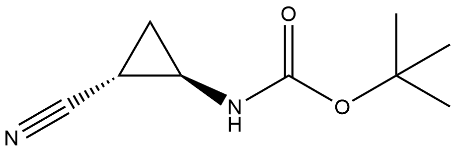 rel-1,1-Dimethylethyl N-[(1R,2R)-2-cyanocyclopropyl]carbamate Structural