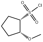 rac-(1r,2s)-2-methoxycyclopentane-1-sulfonyl chloride Structural