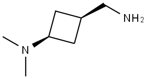 rac-(1s,3s)-3-(aminomethyl)-N,N-dimethylcyclobutan-1-amine Structural