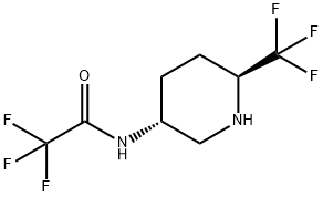 rac-2,2,2-trifluoro-N-[(3R,6S)-6-(trifluoromethyl)piperidin-3-yl]acetamide, trans Structural