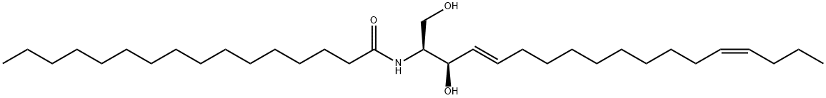 Hexadecanamide, N-[(1S,2R,3E,13Z)-2-hydroxy-1-(hydroxymethyl)-3,13-heptadecadien-1-yl]- Structural