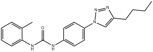 Urea, N-[4-(4-butyl-1H-1,2,3-triazol-1-yl)phenyl]-N'-(2-methylphenyl)- Structural