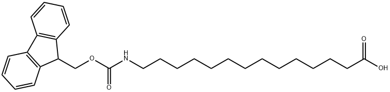 Tetradecanoic acid, 14-[[(9H-fluoren-9-ylmethoxy)carbonyl]amino]- Structural