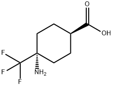 rel-(1s,4s)-1-amino-4-(trifluoromethyl)cyclohexane-1-carboxylic acid Structural