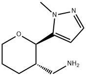 rac-[(2R,3S)-2-(1-methyl-1H-pyrazol-5-yl)oxan-3-yl]methanamine, trans Structural