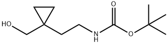 tert-butyl N-{2-[1-(hydroxymethyl)cyclopropyl]ethyl}carbamate Structural