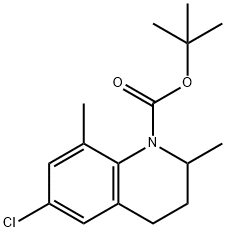tert-Butyl 6-chloro-2,8-dimethyl-3,4-dihydroquinoline-1(2H)-carboxylate Structural