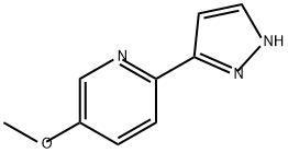Pyridine, 5-methoxy-2-(1H-pyrazol-3-yl)- Structural