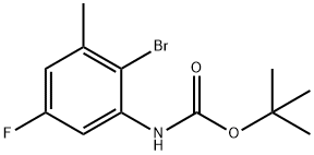 tert-Butyl (2-bromo-5-fluoro-3-methylphenyl)carbamate Structural