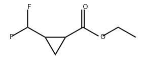 Cyclopropanecarboxylic acid, 2-(difluoromethyl)-, ethyl ester Structural