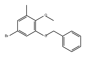 Benzene, 5-bromo-2-methoxy-1-methyl-3-(phenylmethoxy)- Structural