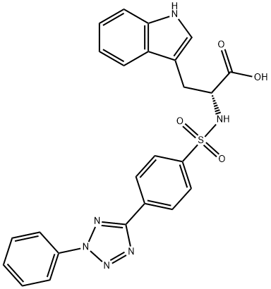 D-Tryptophan, N-[[4-(2-phenyl-2H-tetrazol-5-yl)phenyl]sulfonyl]- Structural
