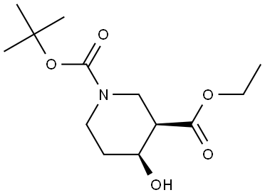 rel-1-(tert-butyl) 3-ethyl (3R,4S)-4-hydroxypiperidine-1,3-dicarboxylate Structural