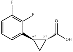 rac-(1R,2R)-2-(2,3-difluorophenyl)cyclopropane-1-carboxylic acid Structural